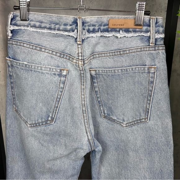 GRLFRND | Karolina High-Rise Light Wash Distressed Jeans in ‘Part Time Love’ - Picture 9 of 14